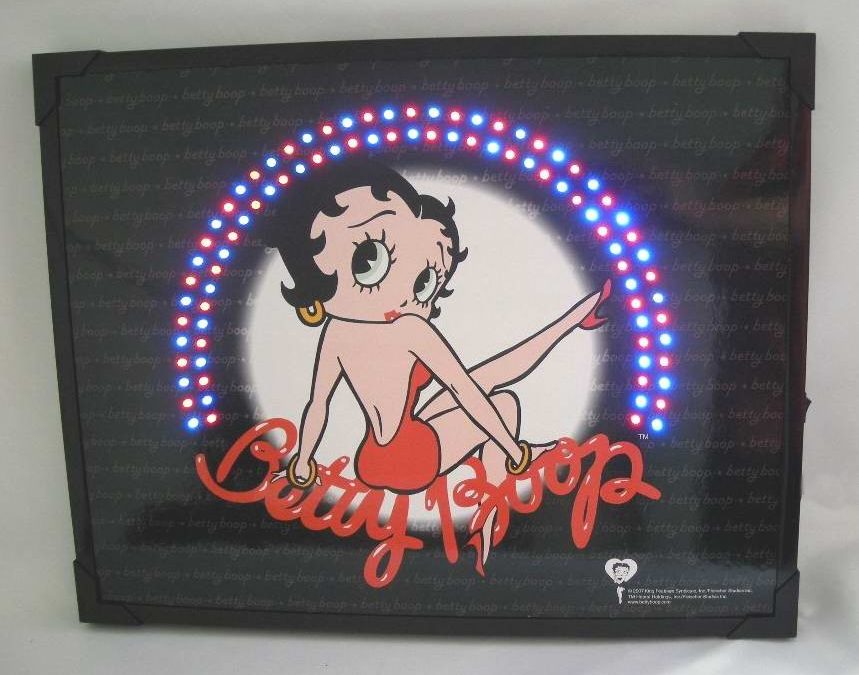 Betty Boop LED Poster – Classic Betty