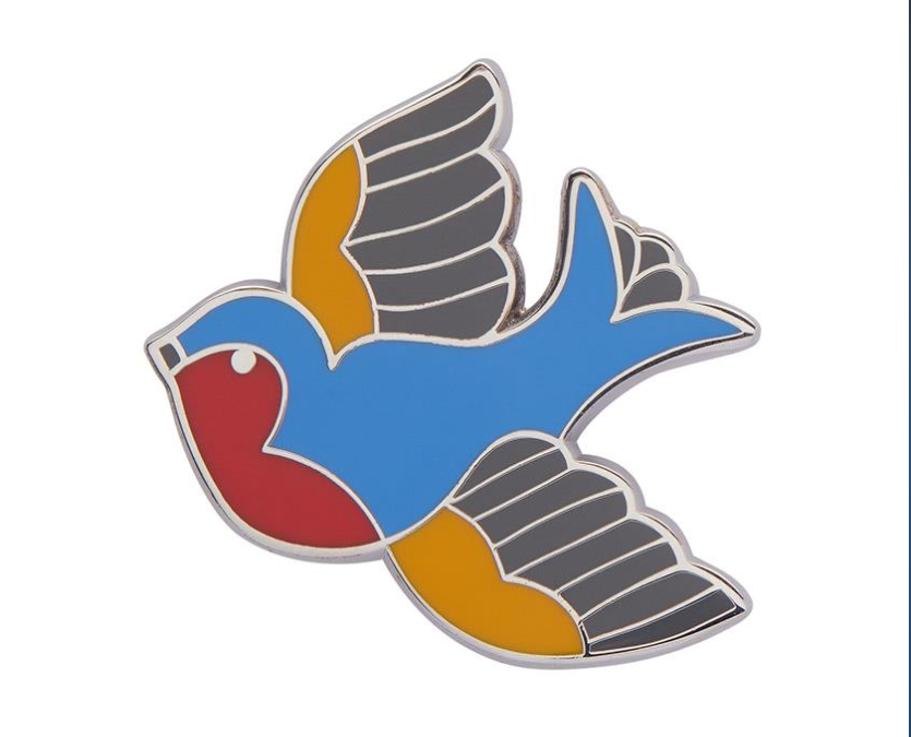 Betty Jo Sparrow Enamel PIn