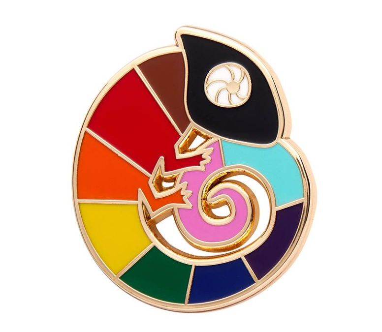 Carmels Coulourful Chameleon Enamel Pin