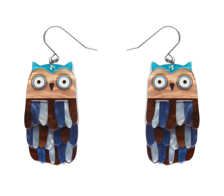 Feather Dress Drop Earrings