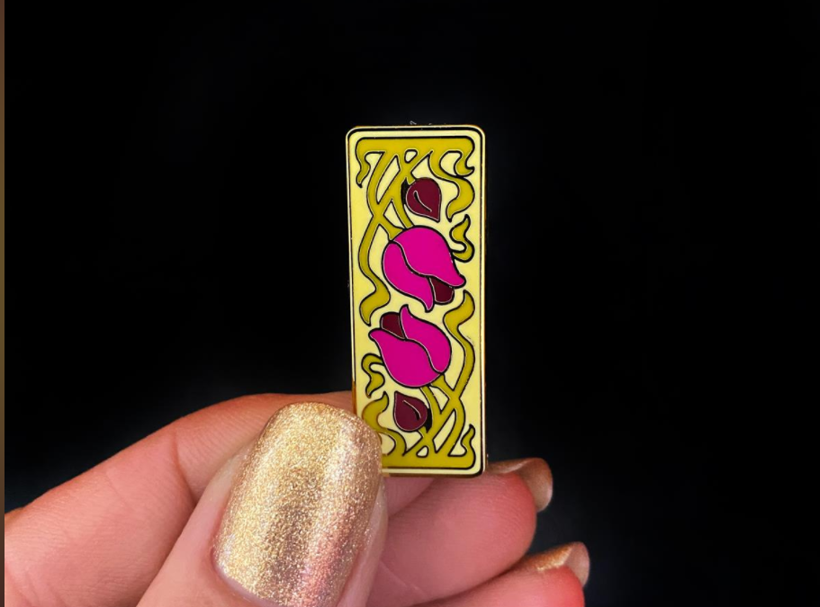 Flower And Thorn Enamel Pin
