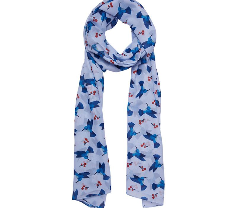 Hyacinth Hummingbird Neck Scarf