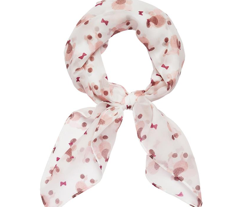 Madame Caniche White Head Scarf