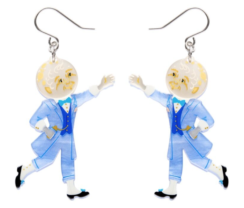 Moonface Drop Earrings