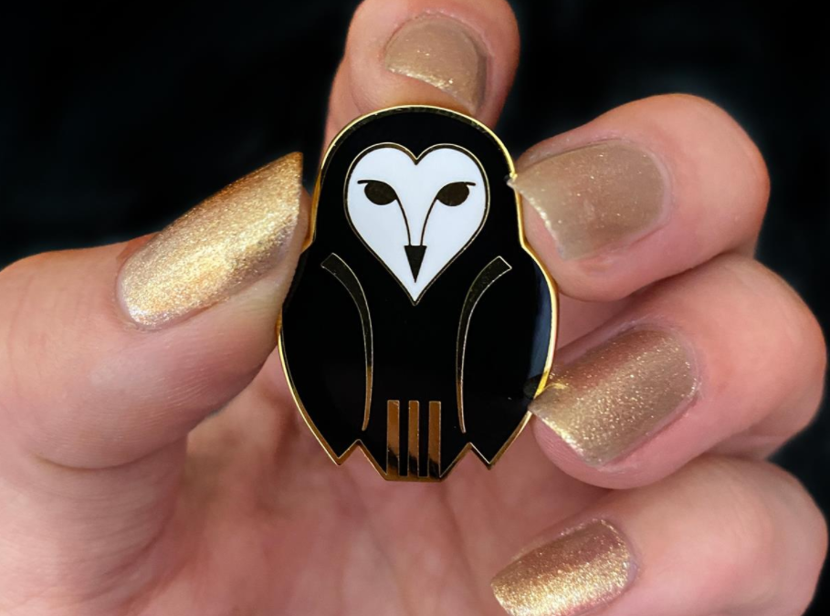 Owl Ornamental Enamel Pin
