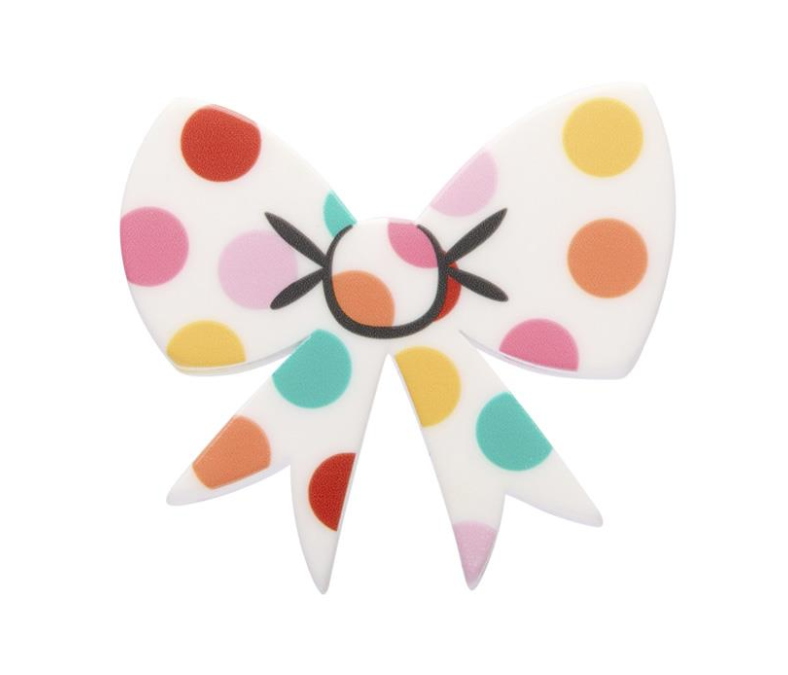 Polka Dot Bow White Mini Simplified