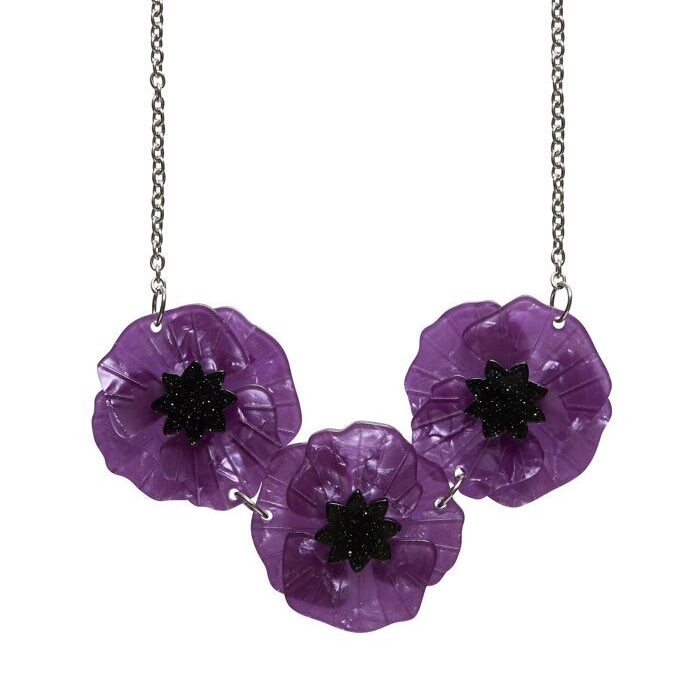 Poppy Field Necklace (Purple)
