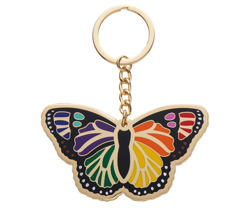 Prince Of Pride Butterfly Enamel Keyring