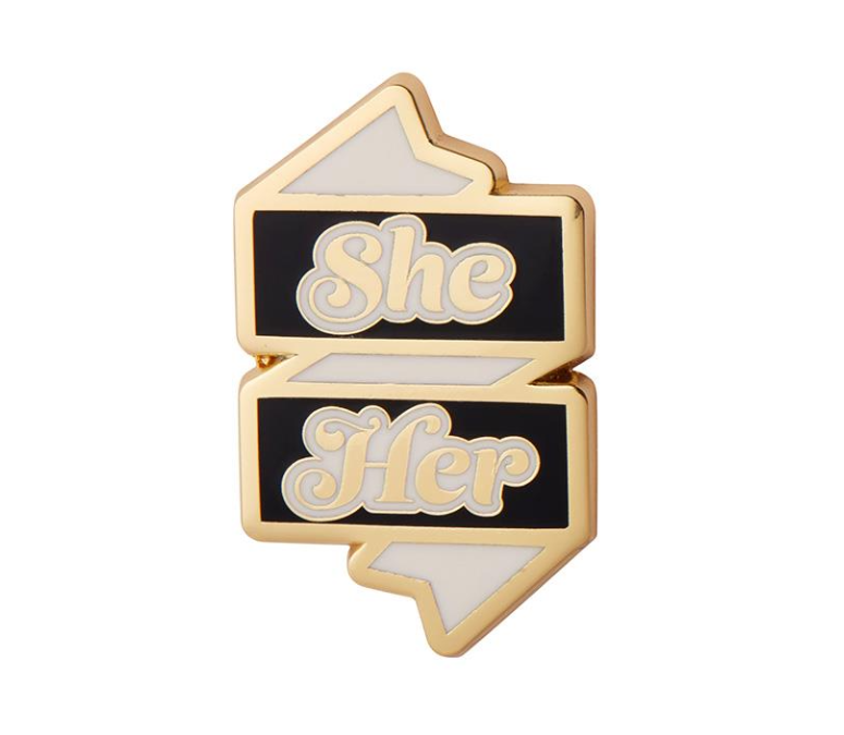 She/Her Pronoun Enamel Pin