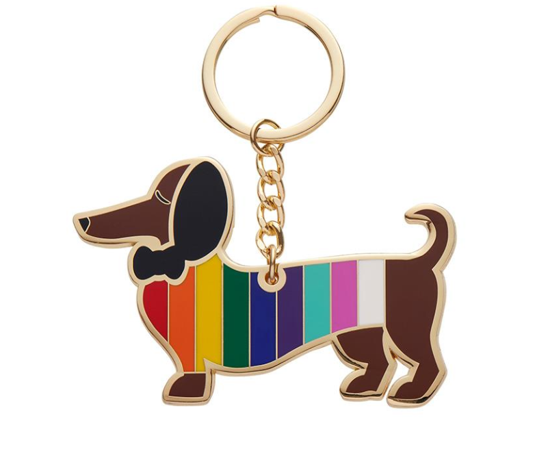 Spiffy The Supportive Dog Enamel Keyring