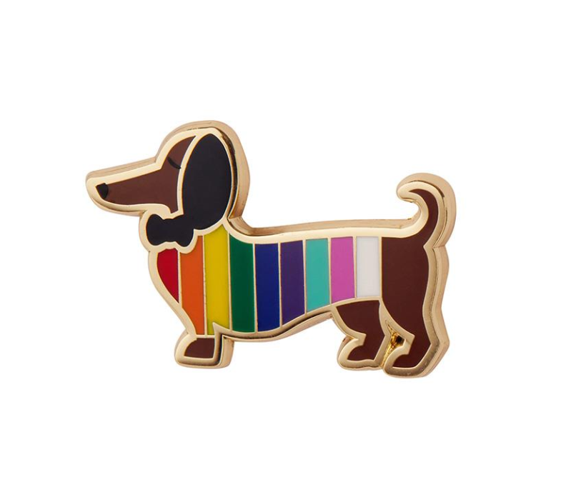 Spiffy The Supportive Dog Enamel Pin