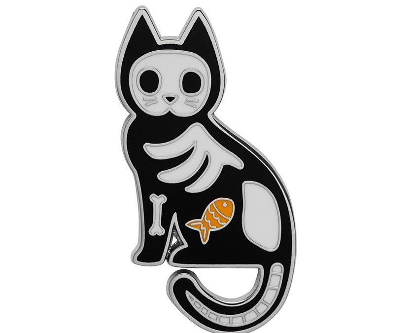 Tabby Tombstone Enamel Pin