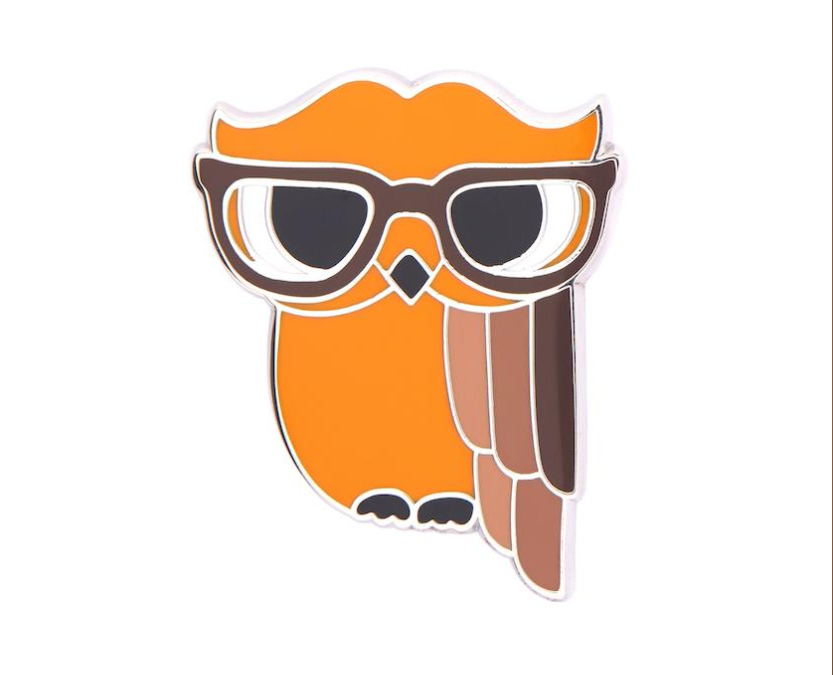 Waldo The Wacky Wise Owl Enamel Pin