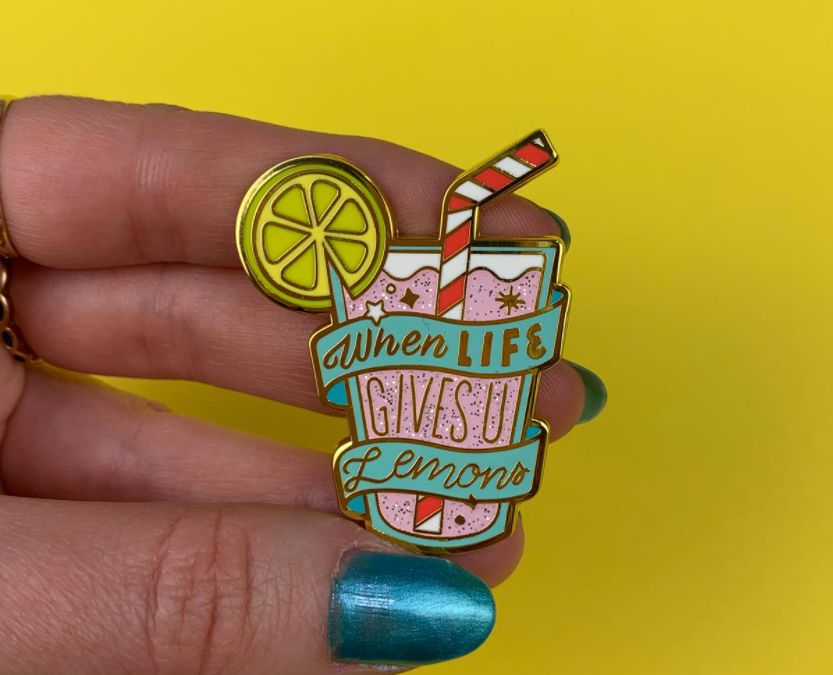 Liz Harry When Life Gives U Lemons Enamel Pin